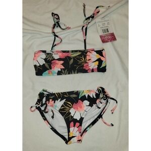 NWT Bikini size 8 youth girls floral tropical Kanu surf